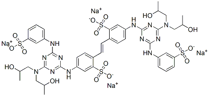CAS#: 93778-03-1， 2,2'-(1,2-Ethenediyl)Bis[5-[[4-[Bis(2-Hydroxypropyl)Amino]-6-[(3-Sulfophenyl)Amino]-1,3,5-Triazin-2-Yl]Amino]-Benzenesulfonic Acid Tetrasodium Salt