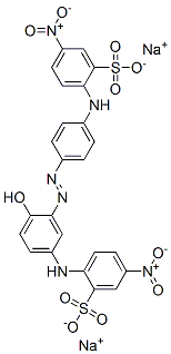 CAS 登录号：93803-40-8， 2-[[4-[[2-羟基-5-[(4-硝基-2-磺基苯基)氨基]苯基]偶氮]苯基]氨基]-5-硝基-苯磺酸二钠盐