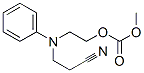 CAS 登录号：93839-02-2， 2-[(2-氰基乙基)苯胺基]乙基甲基碳酸酯