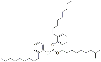 CAS 登录号：93843-06-2， 亚磷酸异癸基二(壬基苯基)酯