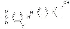 CAS 登录号：93858-04-9， 2-[[4-[[2-氯-4-(甲基磺酰基)苯基]偶氮]苯基]乙基氨基]乙醇