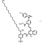 CAS 登录号：93882-03-2， 钠3-{[1-羟基-4-({4-[2-(4-羟基苯基)-2-丙基]-2-(甲氧羰基)苯基}偶氮)-2-萘甲酰]氨基}-4-[甲基(十八烷基)氨基]苯磺酸酯