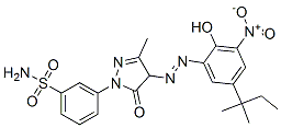 CAS 登录号：93893-61-9， 3-[4-[[5-(1,1-二甲基丙基)-2-羟基-3-硝基苯基]偶氮]-4,5-二氢-3-甲基-5-氧代-1H-吡唑-1-基]苯磺酰胺