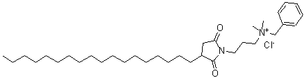 CAS 登录号：93904-69-9， N-苄基-N,N-二甲基-3-(3-十八烷基-2,5-二氧代-1-吡咯烷基)-1-丙基氯化铵