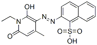 CAS 登录号：93923-65-0， 2-[(1-乙基-1,6-二氢-2-羟基-4-甲基-6-氧代-3-吡啶基)偶氮]萘-1-磺酸