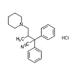 CAS#: 93942-53-1， 3-Methyl-2,2-diphenyl-4-(1-piperidinyl)butanenitrile hydrochloride (1:1)