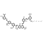 CAS 登录号：93964-63-7， 四钠5-[(4'-{[8-({2,4-二羟基-3-[(2-甲氧基-5-磺酸苯基)偶氮]苯基}偶氮)-1-羟基-3,6-二磺酸-2-萘基]偶氮}-3,3'-二甲氧基-4-联苯基)偶氮]-2-羟基苯甲酸酯
