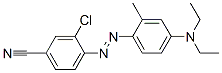 CAS 登录号：93981-72-7， 3-氯-4-[[4-(二乙基氨基)邻甲苯基]偶氮]苯甲腈