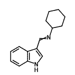 CAS 登录号：93982-60-6， N-环己基-1-(1H-吲哚-3-基)甲亚胺