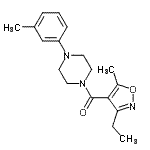 CAS 登录号：940824-78-2， (3-乙基-5-甲基-1,2-恶唑-4-基)[4-(3-甲基苯基)-1-哌嗪基]甲酮