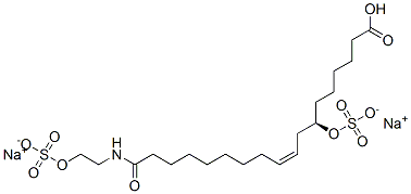 CAS 登录号：94135-45-2， [R-(Z)]-12-(磺基氧基)-N-[2-(磺基氧基)乙基]-9-十八碳烯酰胺二钠盐