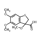 CAS 登录号：94157-96-7， 3,5,6-三甲氧基-2,3-二氢-1-苯并噻吩-3-羧酸