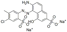 CAS 登录号：94159-49-6， 6-氨基-5-[(4-氯-5-甲基-2-磺酸基苯基)偶氮]-4-羟基萘-2-磺酸二钠