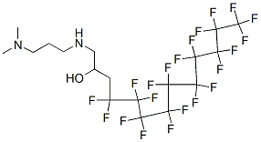 CAS 登录号：94159-80-5， 1-[[3-(二甲基氨基)丙基]氨基]-4,4,5,5,6,6,7,7,8,8,9,9,10,10,11,11,12,12,13,13,13-二十一氟十三烷-2-醇