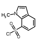 结构式 CAS# 941716-95-6, 1-甲基-1H-吲哚-7-磺酰氯