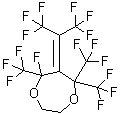 CAS 登录号：94333-56-9， 5-氟-5,7,7-三(三氟甲基)-6-[2,2,2-三氟-1-(三氟甲基)乙亚基]-1,4-二氧杂环庚烷