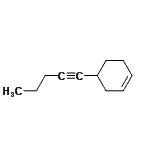 CAS 登录号：94426-46-7， 4-(1-戊炔-1-基)环己烯