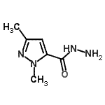 结构式 CAS# 94447-28-6, 1,3-二甲基-1H-吡唑-5-甲酰肼