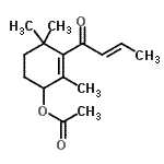 CAS#: 945426-71-1， 3-[(2E)-2-Butenoyl]-2,4,4-trimethyl-2-cyclohexen-1-yl acetate