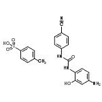 CAS 登录号：94713-20-9， 1-(4-氨基-2-羟基-苯基)-3-(4-氰基苯基)脲, 4-甲基苯磺酸