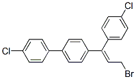 CAS 登录号：94732-94-2， (Z)-4-[3-溴-1-(4-氯苯基)-1-丙烯基]-4'-氯-1,1'-联苯