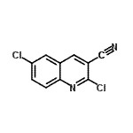 结构式 CAS# 948291-61-0, 2,6-二氯-3-喹啉甲腈