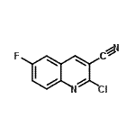 结构式 CAS# 948291-71-2, 2-氯-6-氟-3-喹啉甲腈