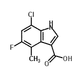 CAS 登录号：948581-68-8， 7-氯-5-氟-4-甲基-1H-吲哚-3-羧酸