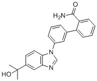 CAS 登录号：951654-29-8， 2-{3-[5-(2-羟基丙烷-2-基)-1H-1,3-苯并二氮唑-1-基]苯基}苯甲酰胺