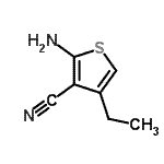 CAS 登录号：95204-44-7， 2-氨基-4-乙基-3-噻吩甲腈