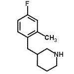 CAS 登录号：955315-13-6， 3-(4-氟-2-甲基苄基)哌啶
