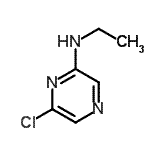 结构式 CAS# 957065-84-8, 6-氯-N-乙基-2-吡嗪胺