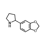 结构式 CAS# 95849-38-0, 2-(1,3-苯并二氧戊环-5-基)吡咯烷