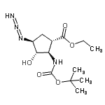 CAS#: 959745-90-5， Ethyl (1S,2R,3S,4S)-4-azido-3-hydroxy-2-({[(2-methyl-2-propanyl)oxy]carbonyl}amino)cyclopentanecarboxylate