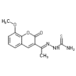 CAS 登录号：959985-49-0， (2E)-2-[1-(8-甲氧基-2-氧代-2H-苯并吡喃-3-基)亚乙基]肼基硫代甲酰胺