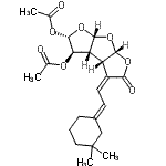 CAS 登录号：96313-95-0， (2S,3R,3aR,3bS,4Z,6aR,7aS)-4-[(2E)-2-(3,3-二甲基环己亚基)亚乙基]-5-氧代八氢二呋喃并[2,3-b:3',2'-d]呋喃-2,3-二基二乙酸酯