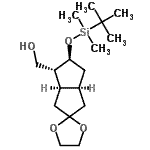 CAS 登录号：96648-15-6， [(3a'R,4'R,5'S,6a'S)-5'-{[二甲基(2-甲基-2-丙基)硅烷基]氧基}六氢-1'H-螺[1,3-二氧戊环-2,2'-戊搭烯]-4'-基]甲醇