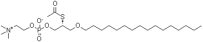 CAS 登录号：96801-55-7， (2R)-2-(乙酰基硫基)-3-(十六烷氧基)丙基 2-(三甲基铵基)乙基磷酸酯