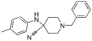 结构式 CAS# 972-19-0, 1-苄基-4-(对甲苯氨基)哌啶-4-甲腈