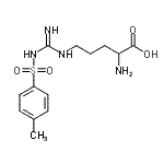 结构式 CAS# 97233-92-6, N<sup>5</sup>-{N-[(4-甲基苯基)磺酰基]甲脒基}鸟氨酸