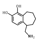 CAS 登录号：97352-37-9， 5-(氨基甲基)-6,7,8,9-四氢-5H-苯并[7]环轮烯-1,2-二醇