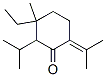 CAS 登录号:97692-43-8, 3-乙基-2-(异丙基)-6-(异亚丙基)-3-甲基环己烷-1-酮