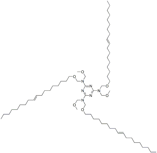 CAS 登录号：97862-02-7， N,N',N''-三(甲氧基甲基)-N,N',N''-三[(十八碳-9-烯-1-氧基)甲基]-1,3,5-三嗪-2,4,6-三胺