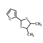 CAS 登录号：97913-79-6， 2-(4,5-二甲基-1,3-二噻戊环-2-基)呋喃