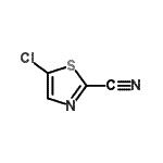 结构式 CAS# 98020-94-1, 5-氯-1,3-噻唑-2-甲腈