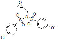 CAS 登录号：98242-54-7， 4-氯-N-((4-甲氧基苯基)磺酰基)-N-(环氧乙烷基甲基)-苯磺酰胺