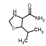 CAS 登录号：98428-41-2， 5-异丙基-1,3-噻唑烷-4-甲酰胺