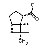 CAS 登录号：98462-81-8， (1S,4S,6S,9S)-4-甲基三环[4.3.0.0<sup>1,4</sup>]壬烷-9-甲酰氯