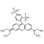 CAS 登录号：98806-82-7， 4-[6-(二乙基氨基)-3-(二乙基亚氨基)-3H-氧杂蒽-9-基]-3-(氟磺酰基)苯磺酸酯