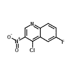 结构式 CAS# 99010-07-8, 4-氯-6-氟-3-硝基喹啉